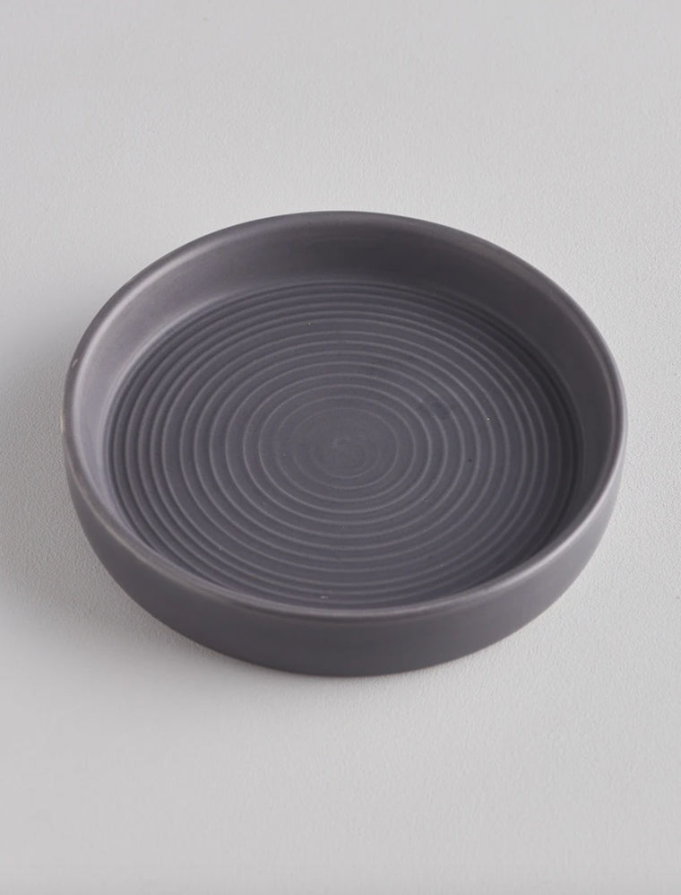 St. Eval Ceramic Candle Plate in Charcoal