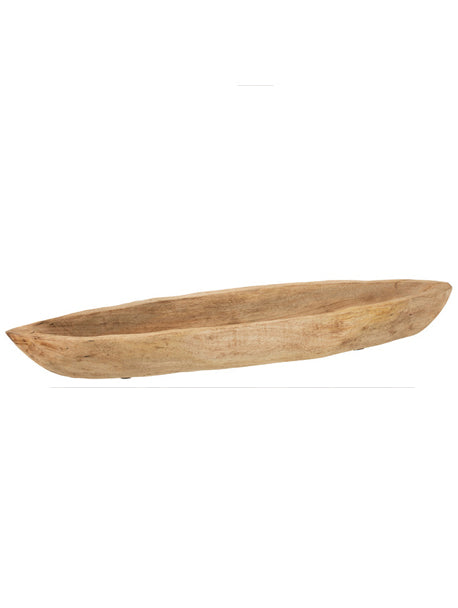 Mango Wood Long Serving Bowl