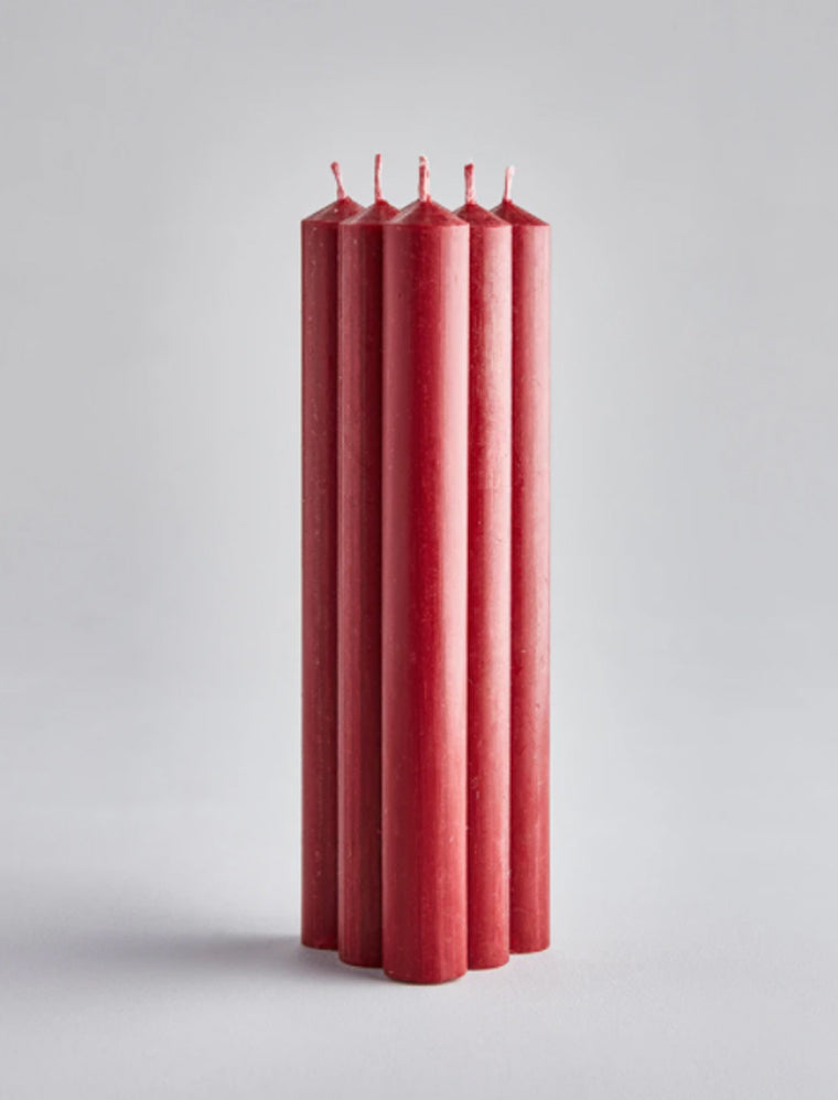 St. Eval Red Dinner Candles - Set of Six