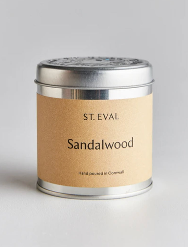 St. Eval Sandalwood Scented Tin Candle