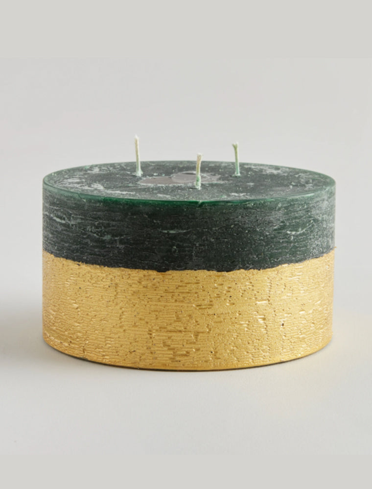 St. Eval Winter Thyme Scented Gold Half Dipped Multiwick Candle