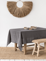 Charcoal Linen Tablecloth