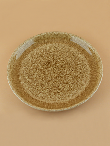 Denby Studio 2024 Craft Elm Coupe Plate, Ceramic, Beige