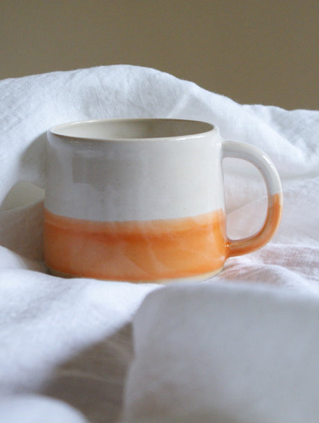 Handmade Orange Ceramic Mug