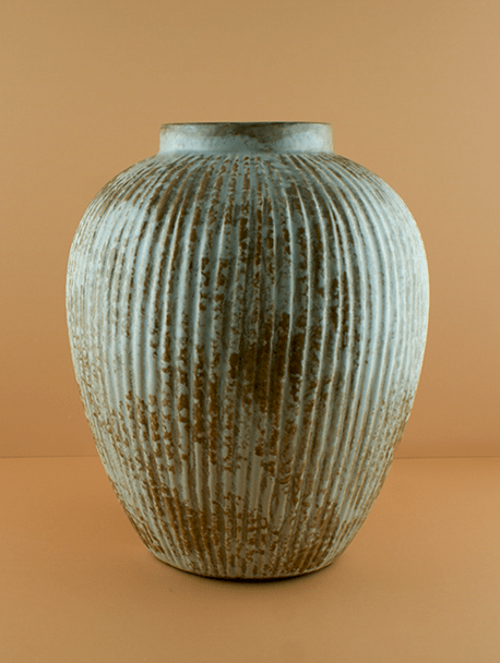 Round Ceramic Textured Vase