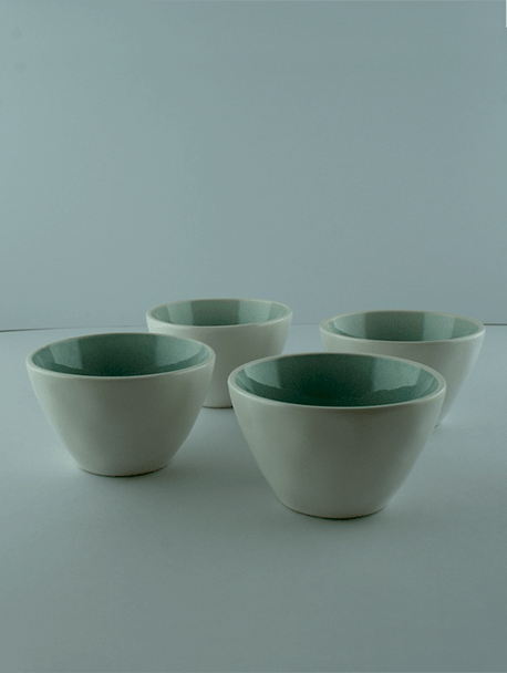 Small Teal Bowls (Set of Four)