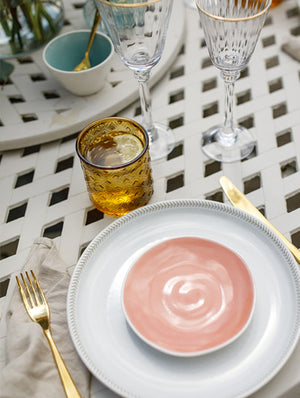 Small Coral Plates (Set of Four)