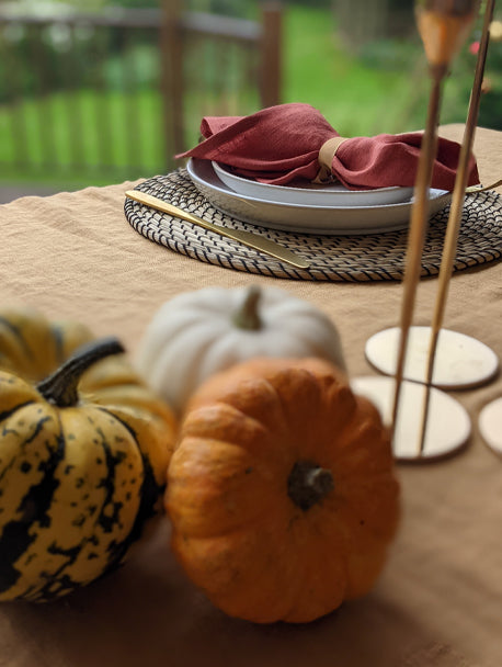 Tan Linen Tablecloth