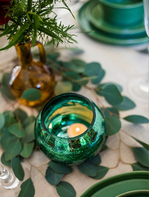 Green Crackle Hurricane Ball