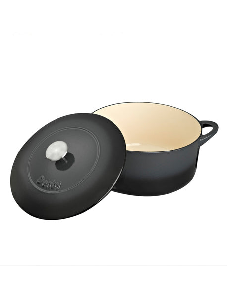 Denby Halo Black Cast Iron 26cm Round Casserole