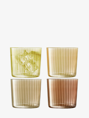 LSA International Amber Gem Tumblers - Set of Four