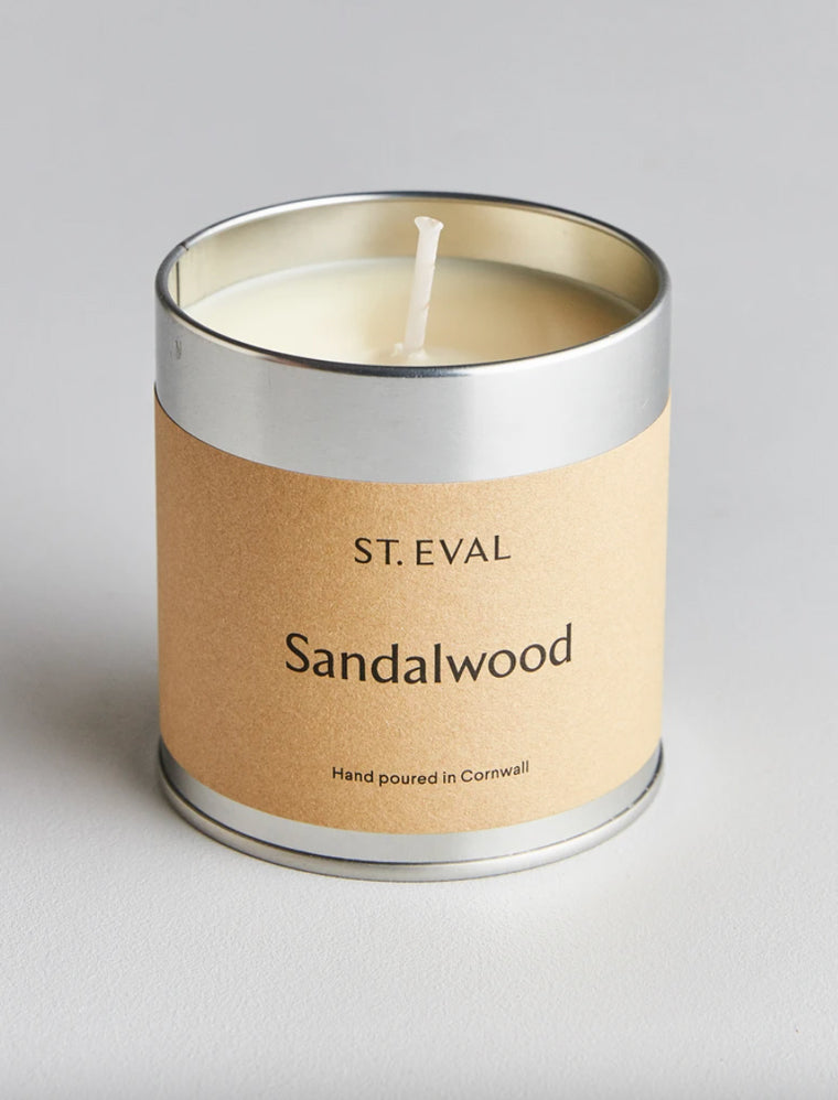 St. Eval Sandalwood Scented Tin Candle