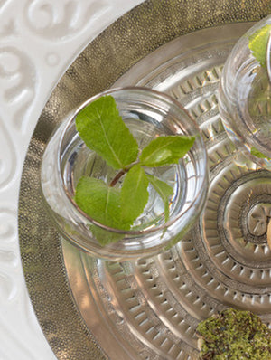 Round Silver Swirl Tray