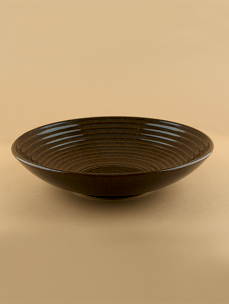 Denby Studio Craft Walnut Ridged Bowl