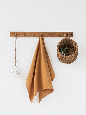 Tan Linen Tea Towel