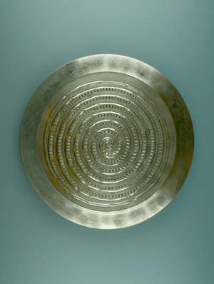 Round Silver Swirl Tray